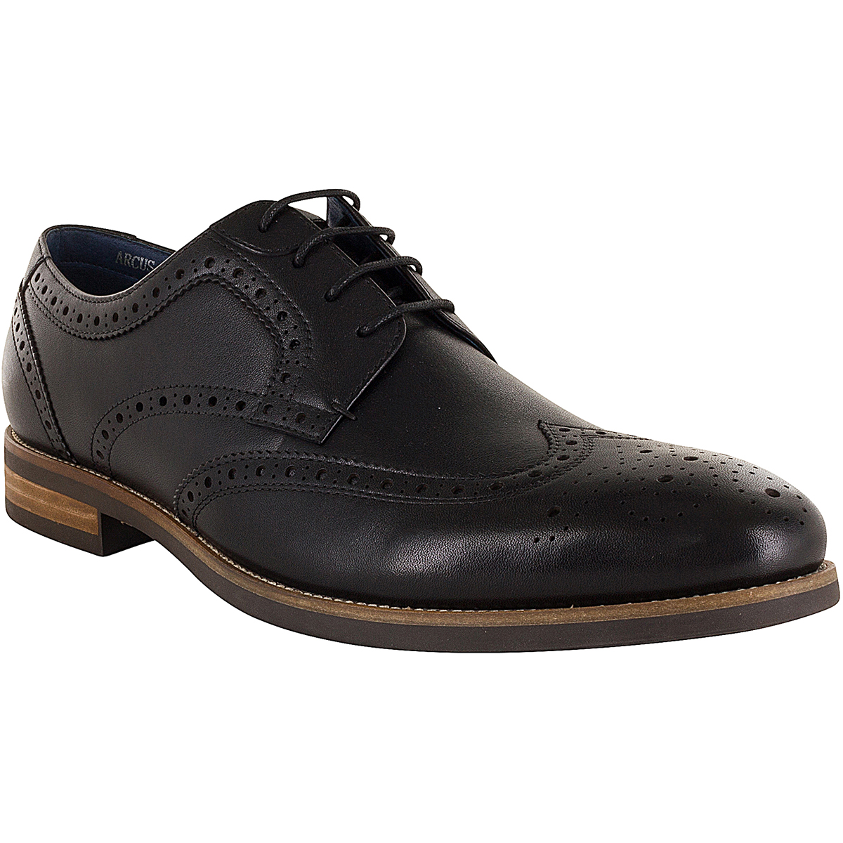 Men's Comfortech Shoes | Black WINGTIP DERBY | Florsheim ARCUS