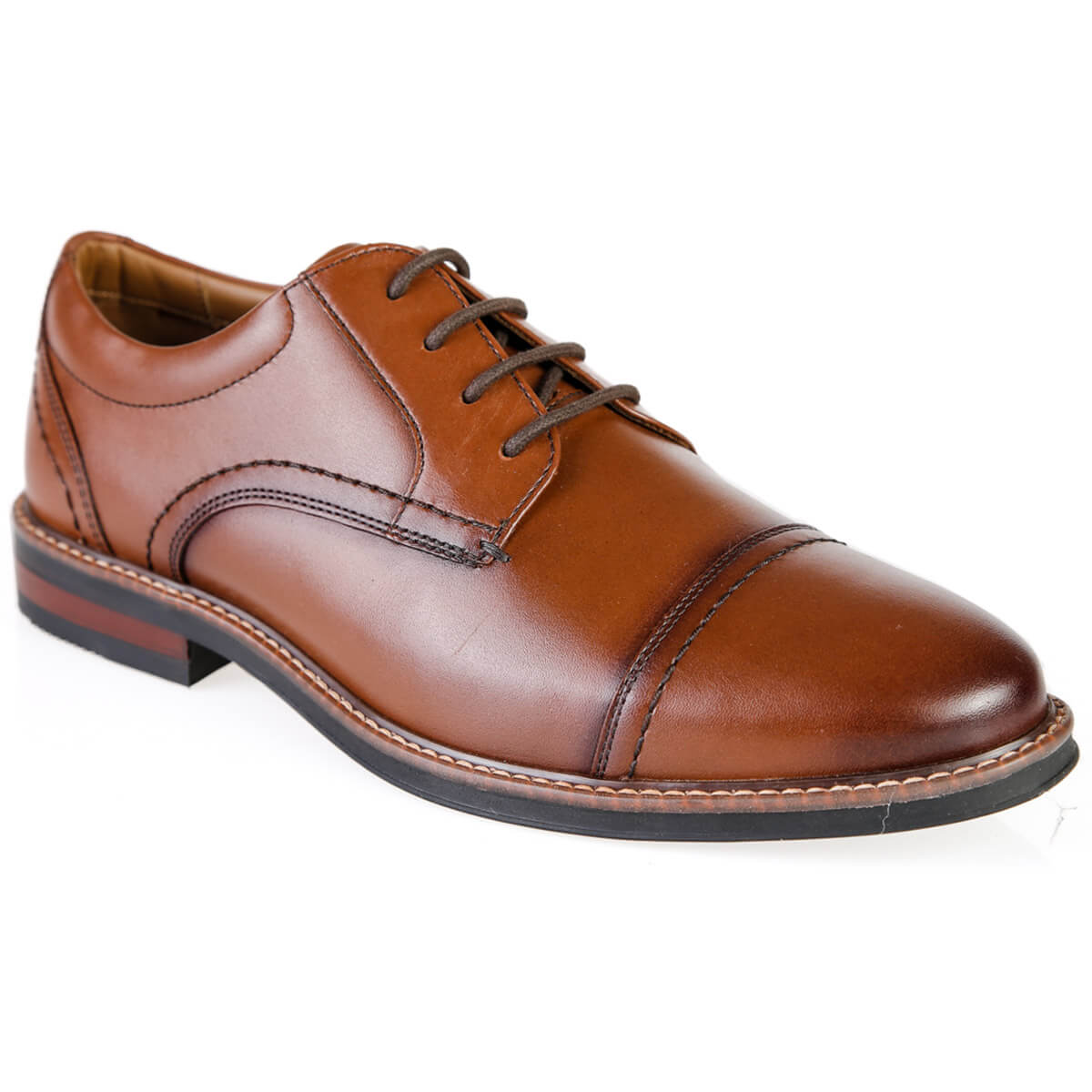Scarpe Oxford Da Uomo Florsheim Sorrento Cognac Lux Cap Toe Balmoral