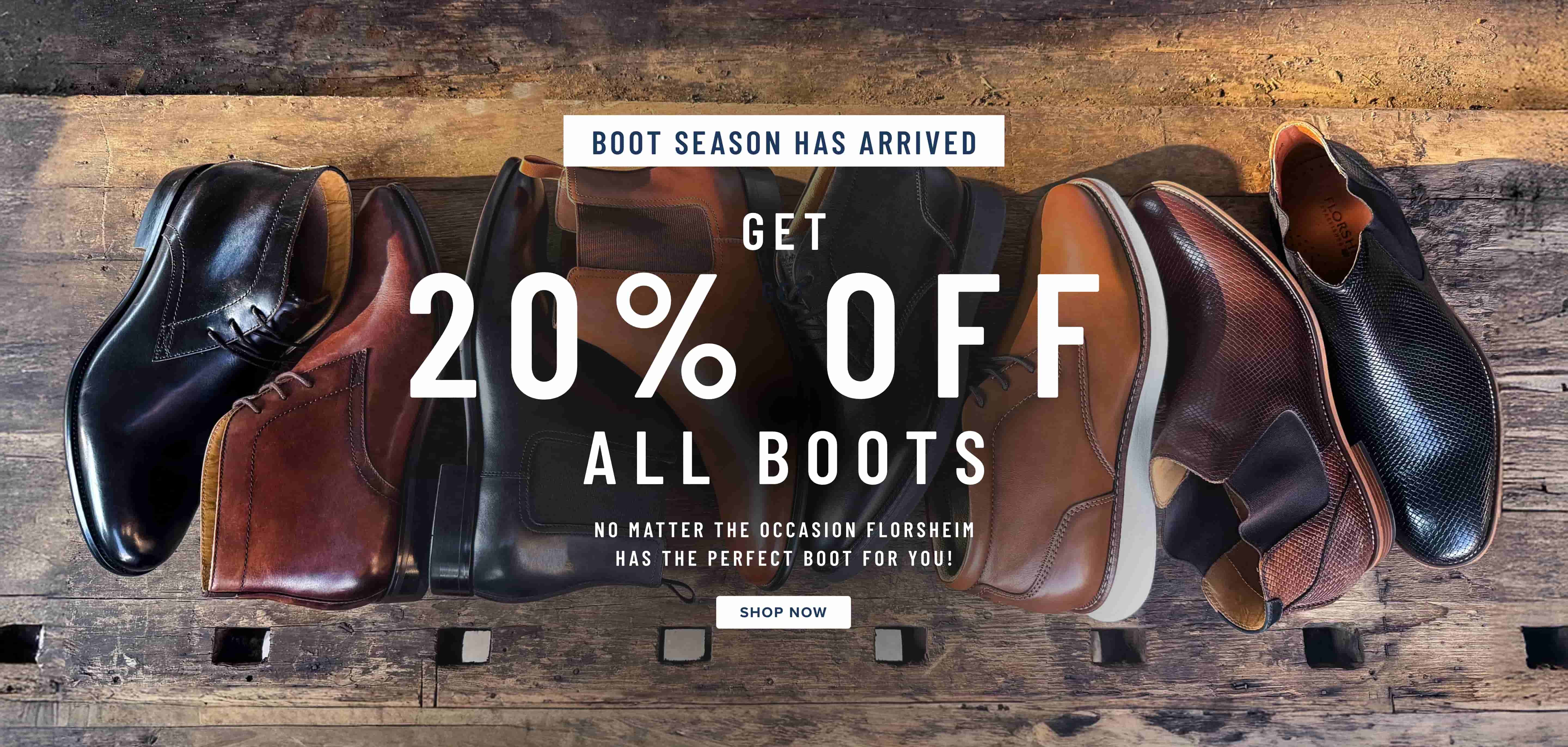 July - 20% Off Boots