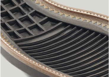Internally cored sole for increased flexibility and cushioning.