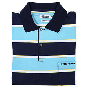 FLORSHEIM GOLFER DOUBLE MERCERISED COTTON GOLF SHIRT in Blue for R999.00