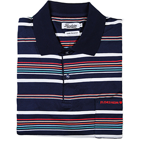 FLORSHEIM GOLFER DOUBLE MERCERISED COTTON GOLF SHIRT in Navy for R999.00