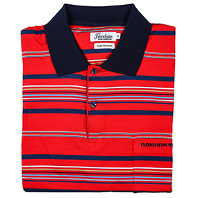 FLORSHEIM GOLFER DOUBLE MERCERISED COTTON GOLF SHIRT in Red for R999.00