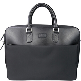 CAESAR BLACK  NYLON & LEATHER BRIEFCASE in Black for R2599.00