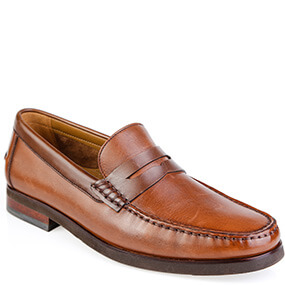 BERKLEY FLEX MOC TOE PENNY LOAFER in Cognac for R1799.00