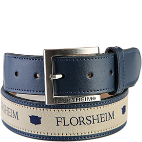 FLORSHEIM BELT EMBROIDERED in Navy for R499.00