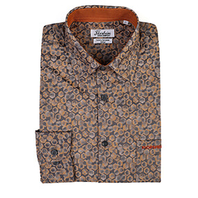 FLORSHEIM SHIRT PRINTED COTTON in Rust for R899.00
