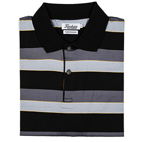 FLORSHEIM GOLFER DOUBLE MERCERISED COTTON GOLF SHIRT in Black for R1099.00