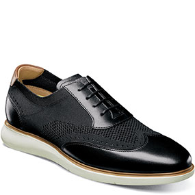 FUEL KNIT WING WINGTIP DERBY in Black for $1499.00