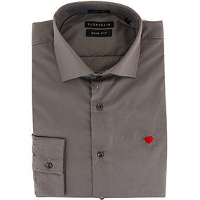 FLORSHEIM WOVEN SHIRT PLAIN WOVEN SHIRT in Charcoal for R550.00